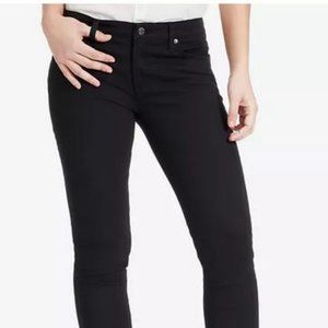 LRL Black Jeans Straight Leg High Rise Stretch 14W